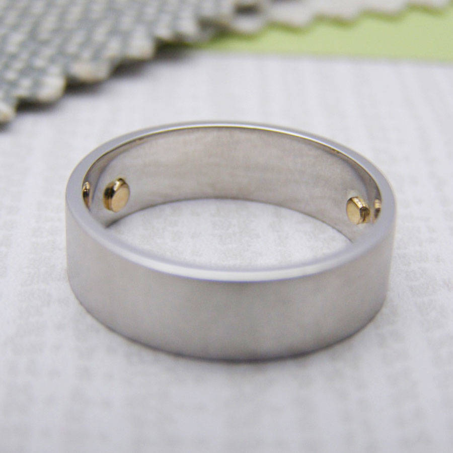 Personalisierte Silber und Gold Rivet Ringe