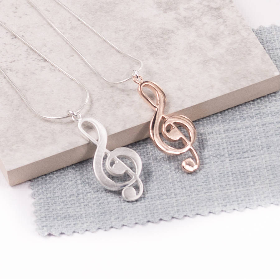 Silber Violinschlüssel Anhänger