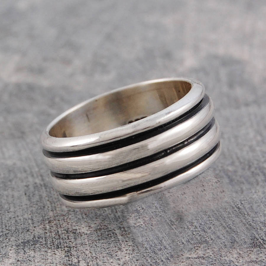 Mens Sterlingsilber Spinning Ring