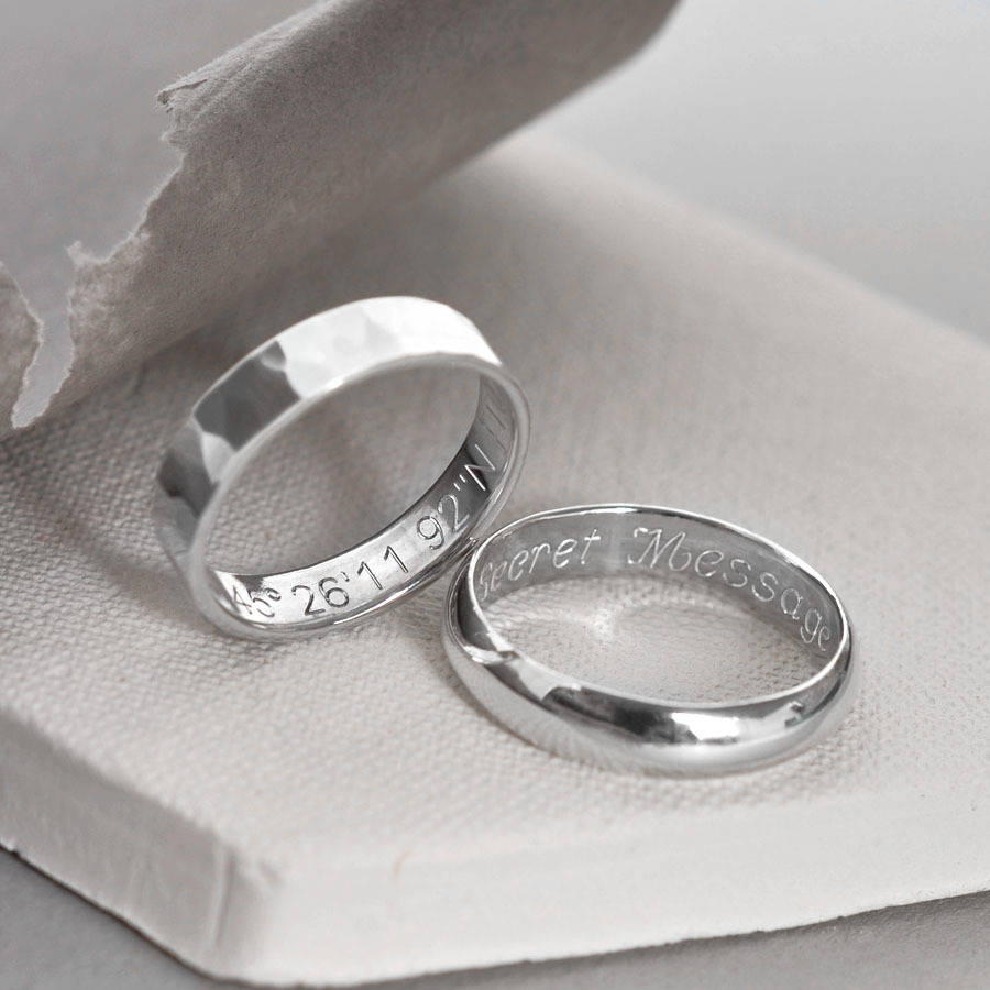 Sterling Silber Secret Message Ring