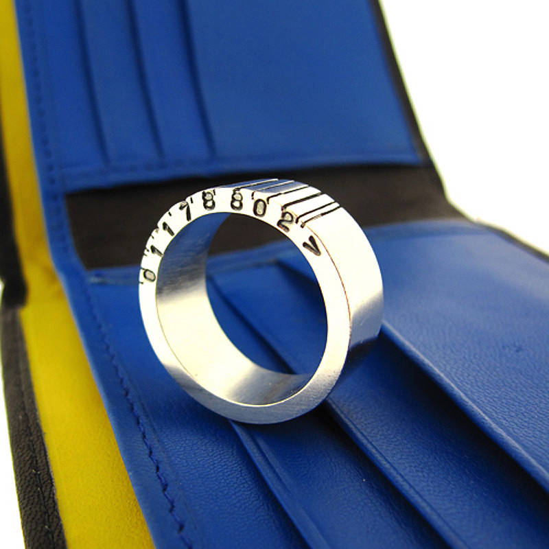 Weit Silber Barcode Ring